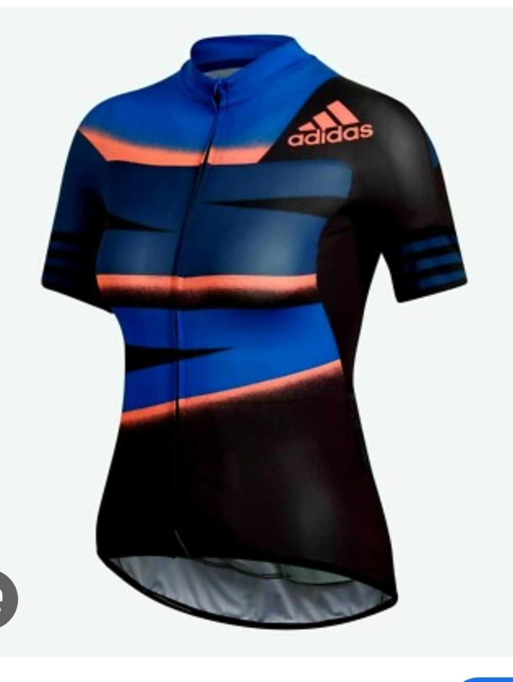 Adidas Cycling Adistar Shirt Jersey Women Black Blue SzL Compression Performance